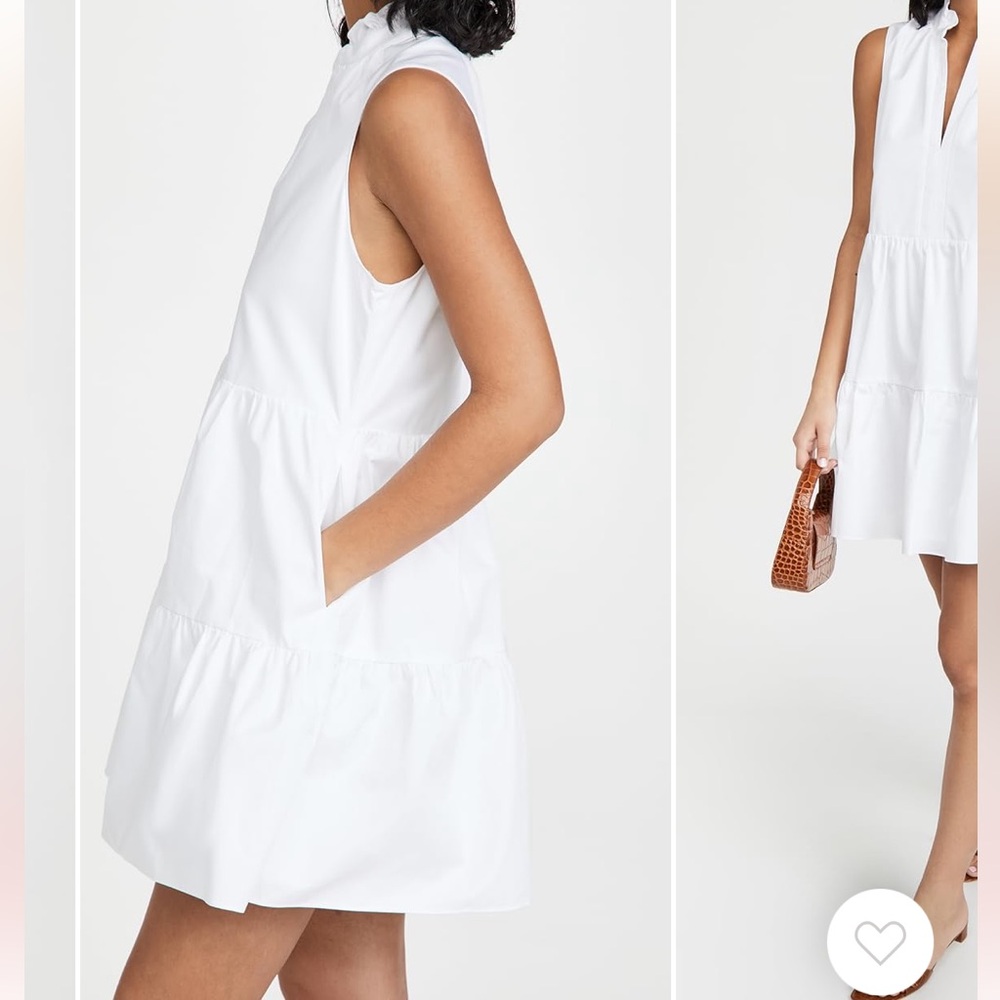 White sleeveless dress